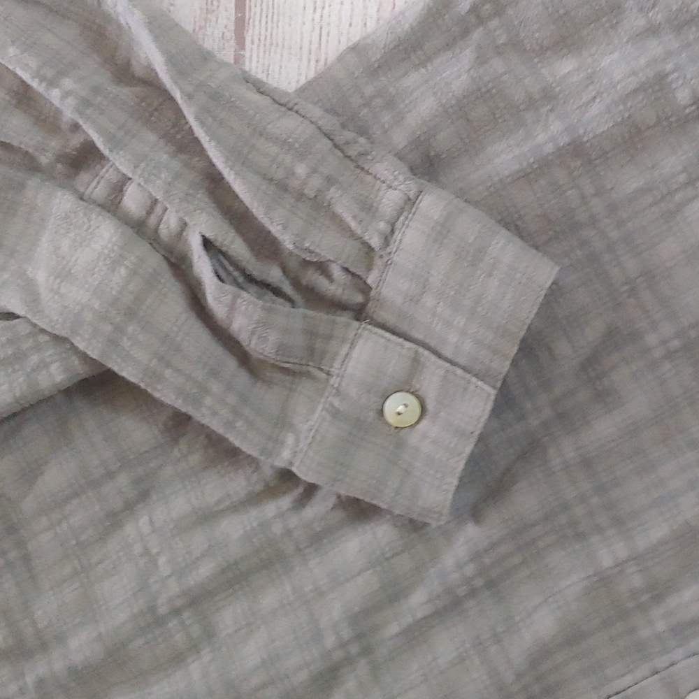 J. Jill Sage Gray Casual Button Down Shirt - Picture 2 of 9